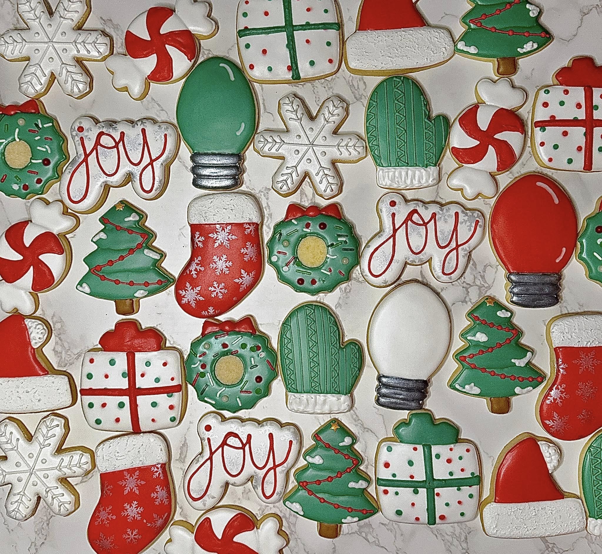 Christmas themed cookies