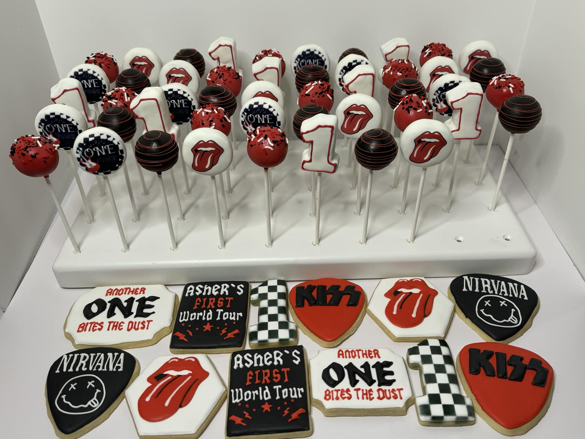 Rock themed dessert table